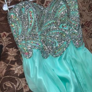 Giosue Green/blue Prom Dress